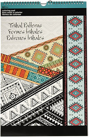 TRIBAL PATTERNS- 11X17 COLOURING PAD