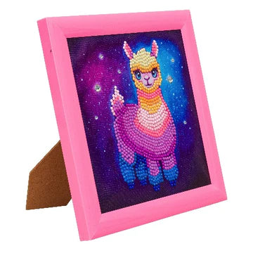 Rainbow Llama 16x16cm Frameable Crystal Art