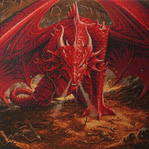 Dragons Lair, 70x70cm Crystal Art Kit