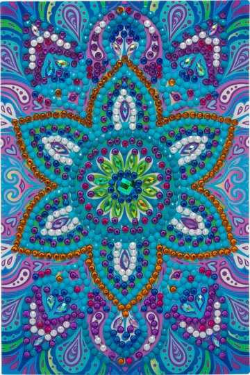 Blue Mandala, 10x15cm Crystal Art Card