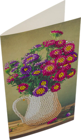 Flower Vase, 11x22cm Crystal Art Card