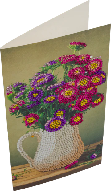 Flower Vase, 11x22cm Crystal Art Card