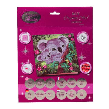 Koala Hugs 18x18cm Crystal Art Card