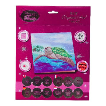 Turtle Paradise18x18cm Crystal Art Card