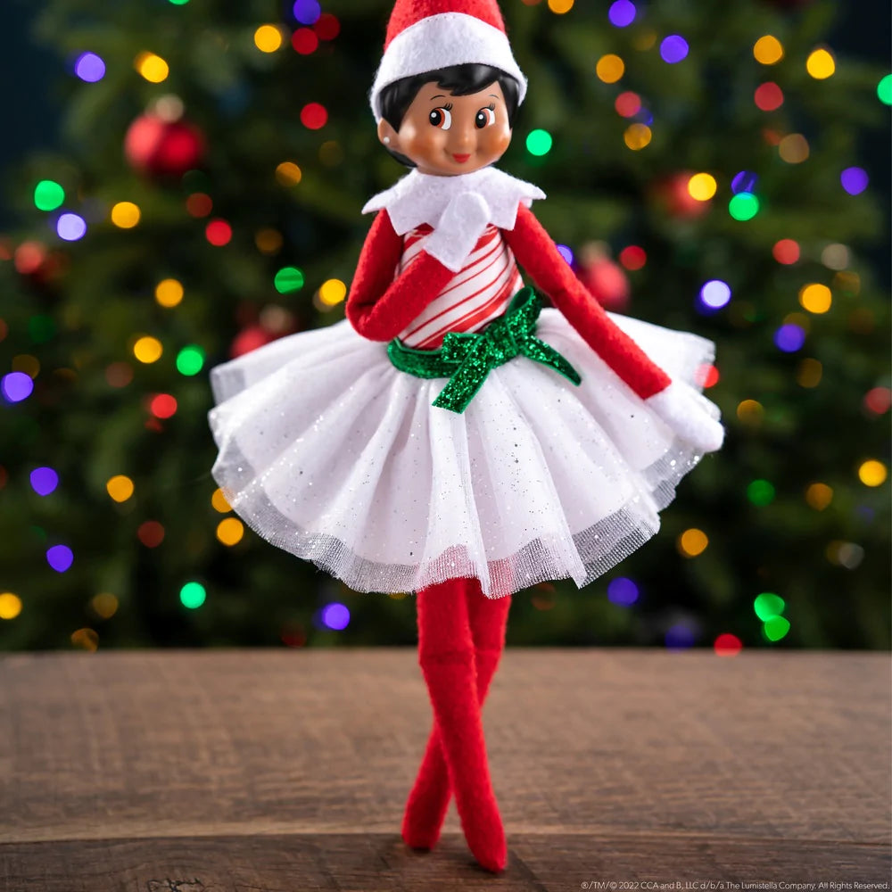 Elf on the Shelf Claus Couture Candy Cane Classic Dress