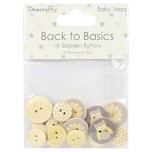 B2B Baby Steps Wooden Buttons