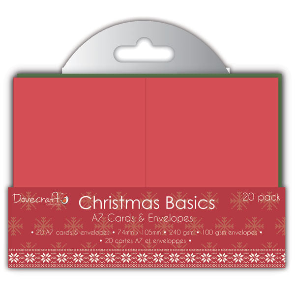 Dovecraft Christmas Basics 6x6 Cards and Envelopes
