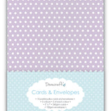 Dovecraft Pastel Polka Cards & Envelopes - 5''x7'' (8 Pack)