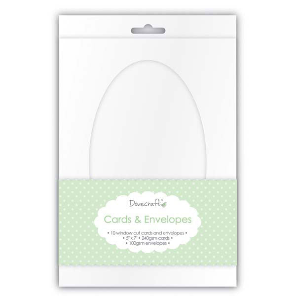 DOVECRAFT ROUND WINDOW CARD W/ENV 5X7 PK.10