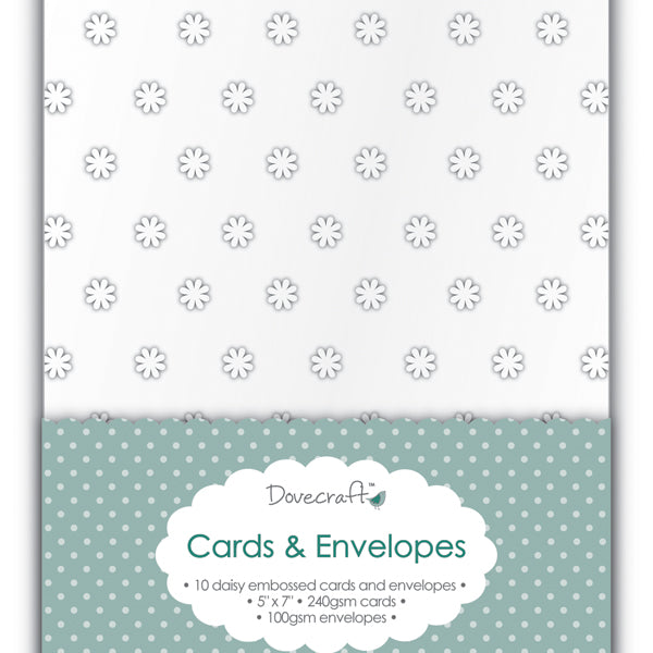Embossed Flower Rect 5X7(10pk