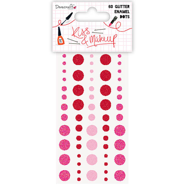 Dovecraft Kiss and Make Up Glitter Enamel Dots