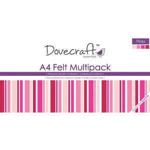 Dovecraft A4 Felt Pack - Pink