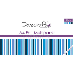 Dovecraft A4 Felt Pack - Blue