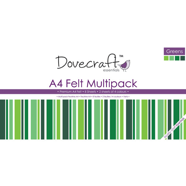 Dovecraft A4 Felt Pack - Green