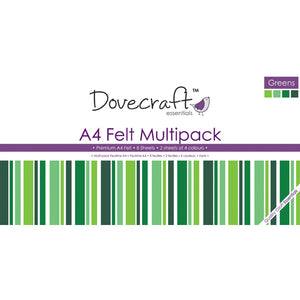 Dovecraft A4 Felt Pack - Green