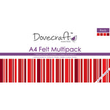 Dovecraft A4 Felt Pack - Red