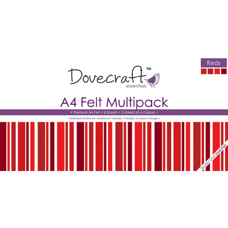 Dovecraft A4 Felt Pack - Red