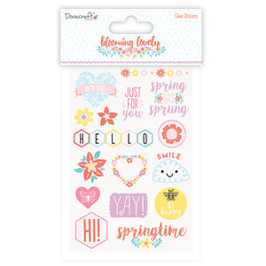 Dovecraft Blooming Lovely Clear Stickers