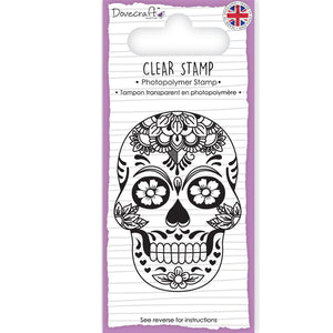 Dovecraft Clear Stamp - Skull & Rose