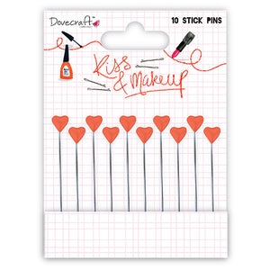 Dovecraft Kiss and Make Up Heart Stick Pins