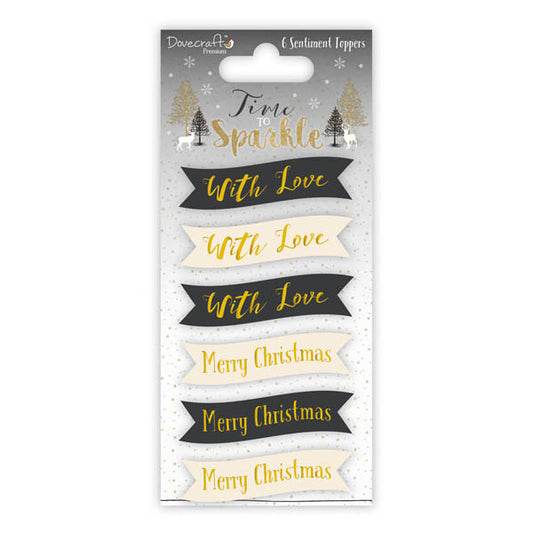 Premium Time to Sparkle Sentiment Toppers