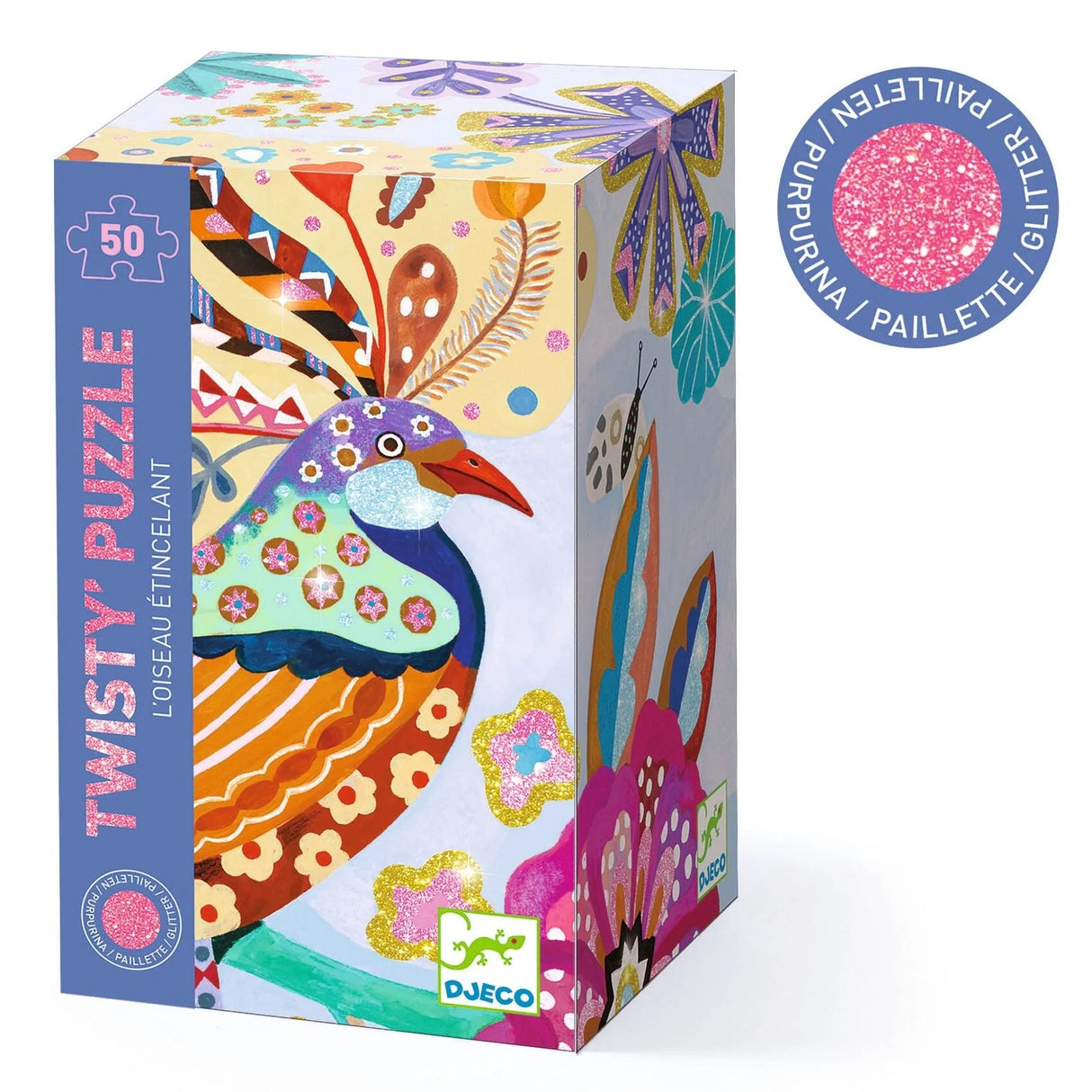 Djeco - Puzzle - Sparkling Bird - 50 Pcs - FSC Mix