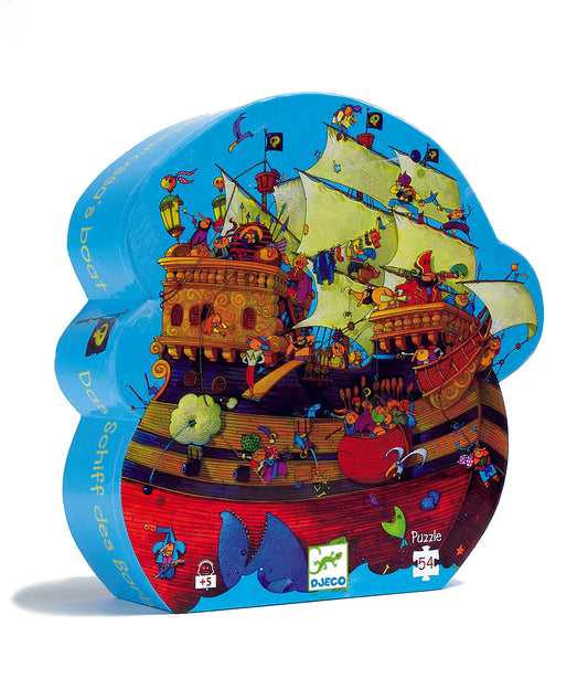 Djeco - Puzzle - Barbarossas Boat - 54 Pcs