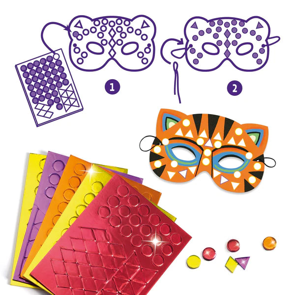 Djeco DIY Mosaics Kit - Jungle Animals Mask