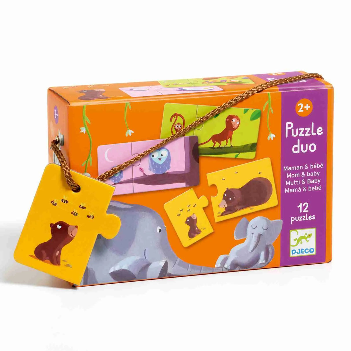 Djeco - Puzzle Duo - Mom And Baby - 2pc Puzzles