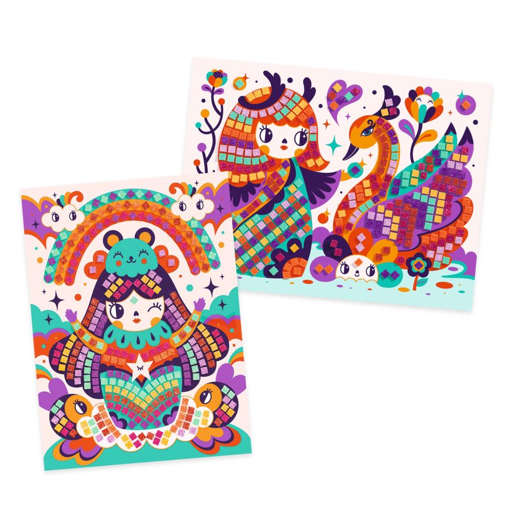 Djeco Mosaics Kokeshi Kit