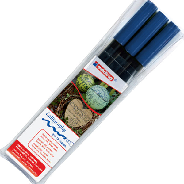 EDDING 1255 CALLIGRAPHY X 3 BLUE