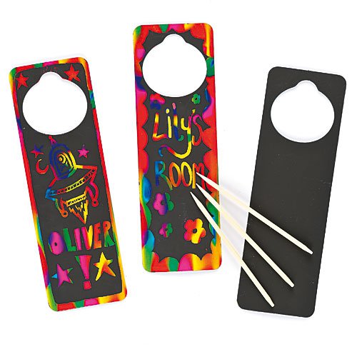 Scratch Art Door Hangers (Pack of 10)