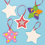 Star Ceramic Decorations (Box of 5)
