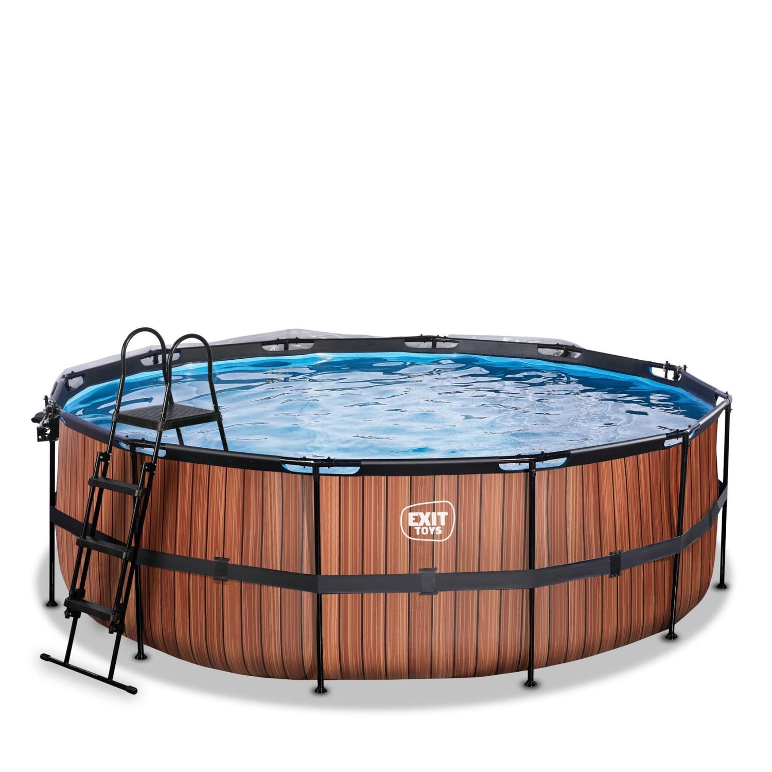 EXIT Brown Wood Round Frame Pool