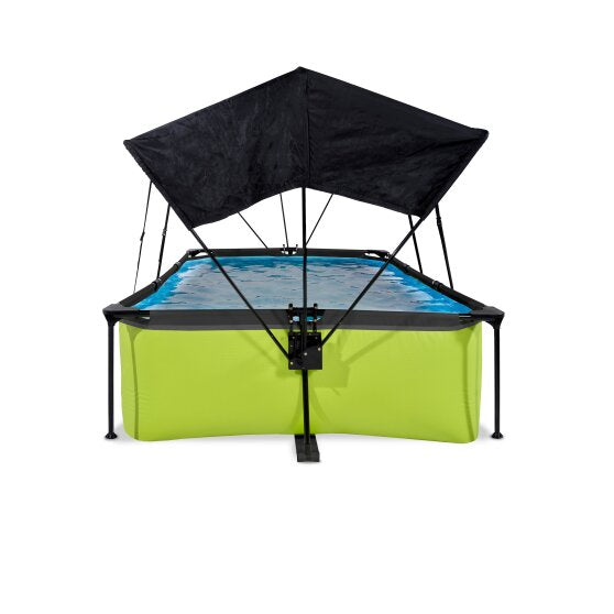 EXIT Lime Green Frame Pool and Canopy - 3x2x6m (12V Cartridge)