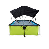 EXIT Lime Green Frame Pool and Canopy - 3x2x6m (12V Cartridge)