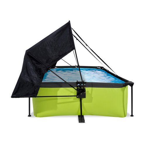 EXIT Lime Green Frame Pool and Canopy - 3x2x6m (12V Cartridge)