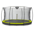 EXIT Silhouette Ground Trampoline - 14 Ft with Safety Net (Green)