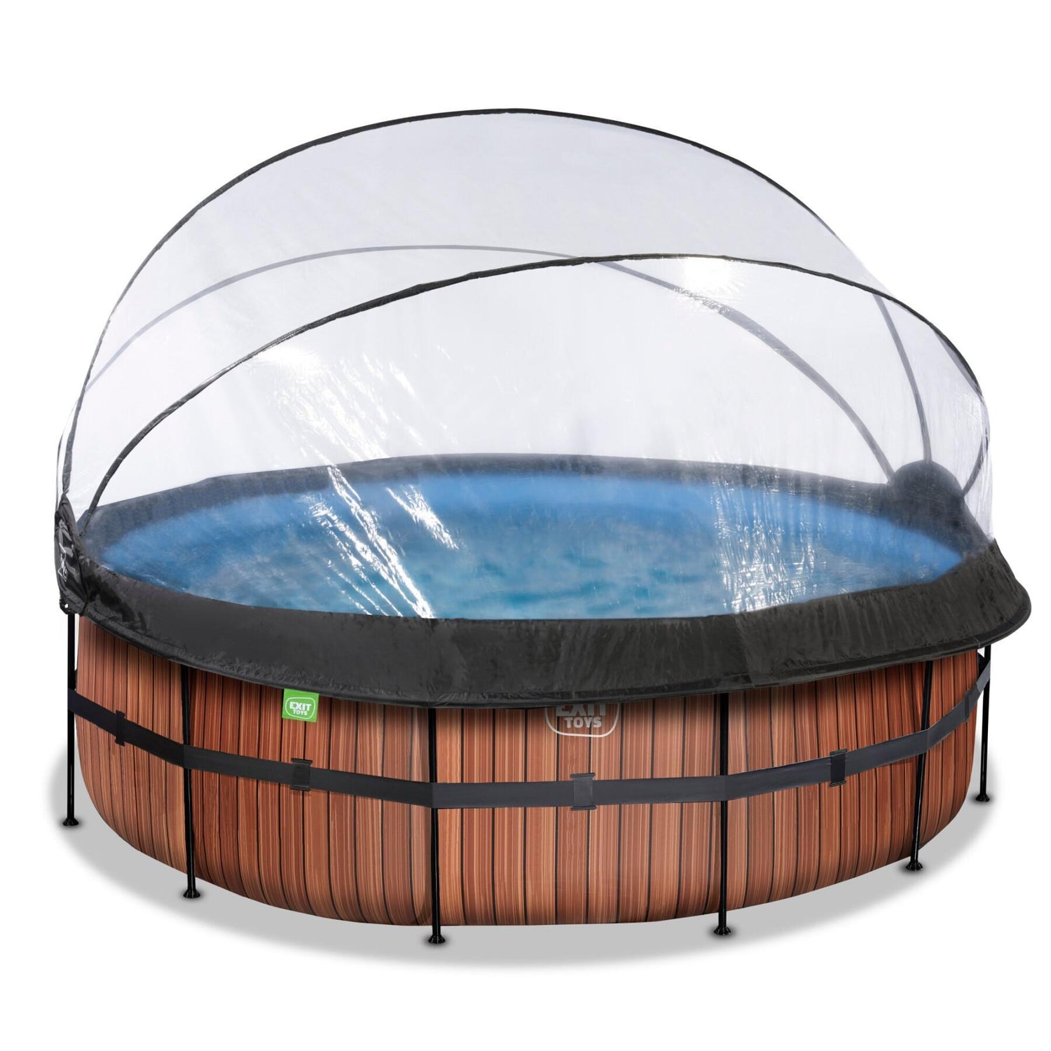 Exit toys Wooden Frame Round Pool with dome