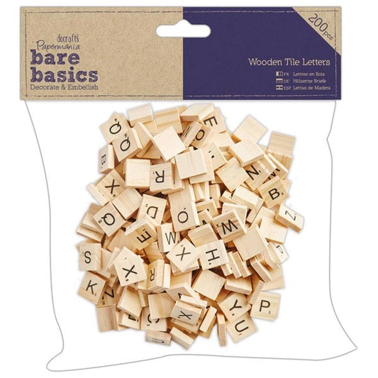 Wooden Tile Letters 200 Pieces