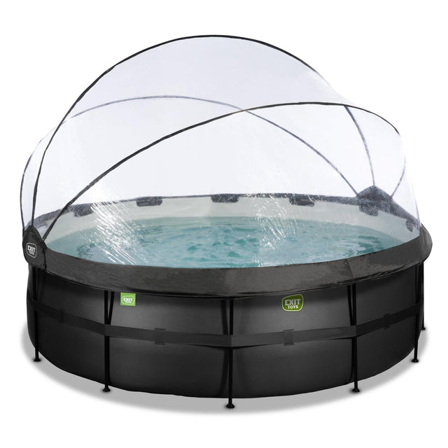 Exit Toys Black Leather Round Frame Pool