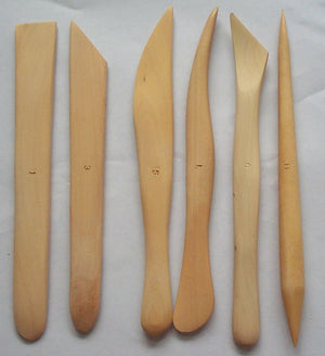 Set of 6 Wooden Sculpting Tools