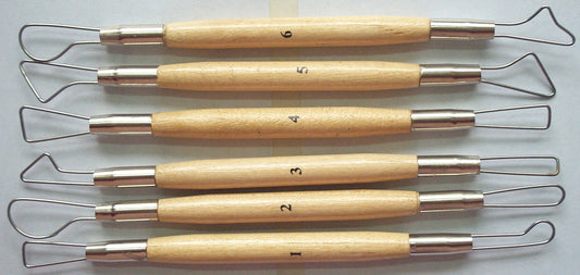 Set of 6 Wire End Modeling Tools - round edge