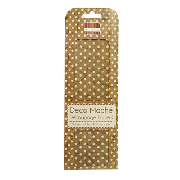 DECO MACHE ROSE DISTRESSED POLKA