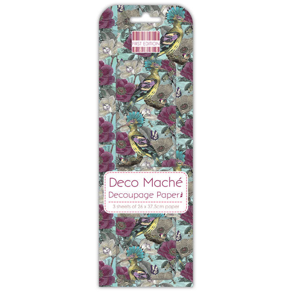 First Edition FSC Deco Mache - Blue Hoopoe