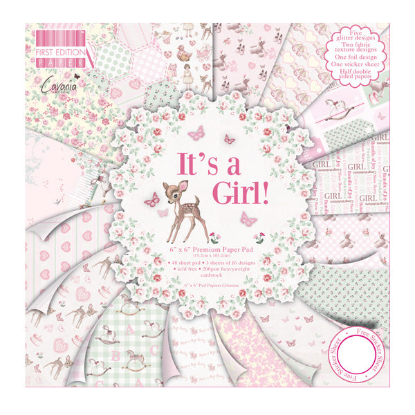 First Edition Paper Pad 12x12 - It's a Girl