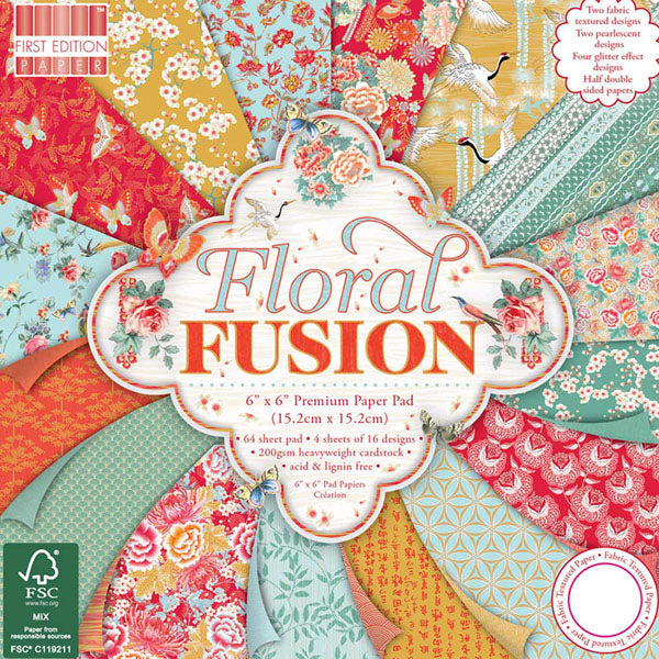 First Edition FSC 6x6 Paper Pad - Floral Fusion