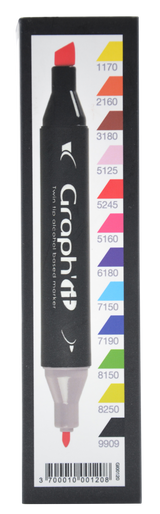 GRAPH'IT Double Ended Alcohol Markers - Classic (Pack of 12)