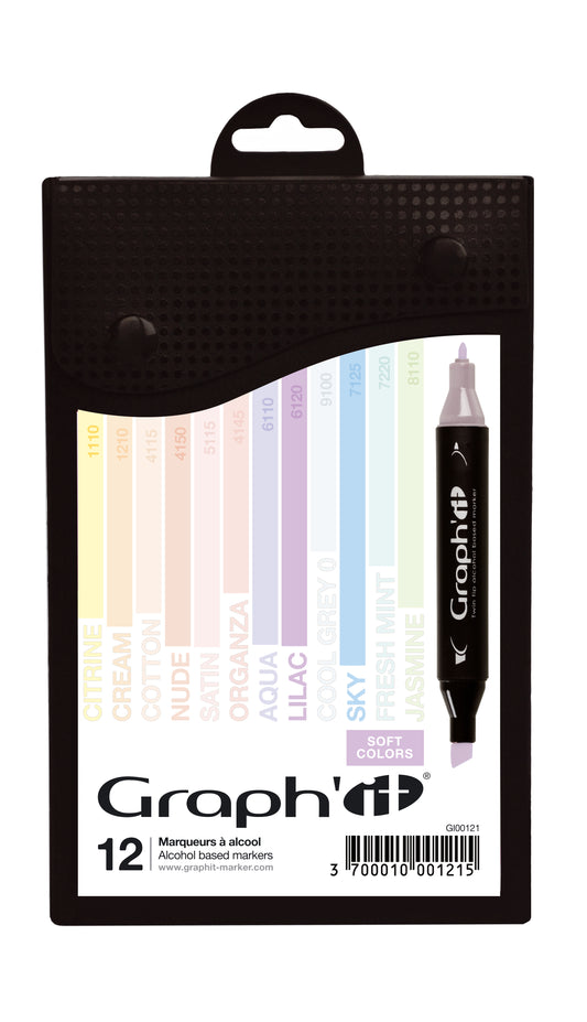 GRAPHIT Set of 12 markers - Kawaii
