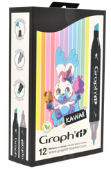 GRAPH'IT Double Ended Alcohol Markers - Kawaii (Set of 12)